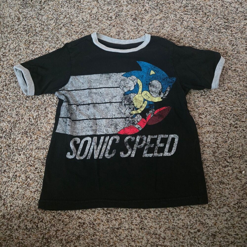 Sonic The Hedgehog Toddler Boys Short Sleeve Graphic T-Shirt Black Size 5